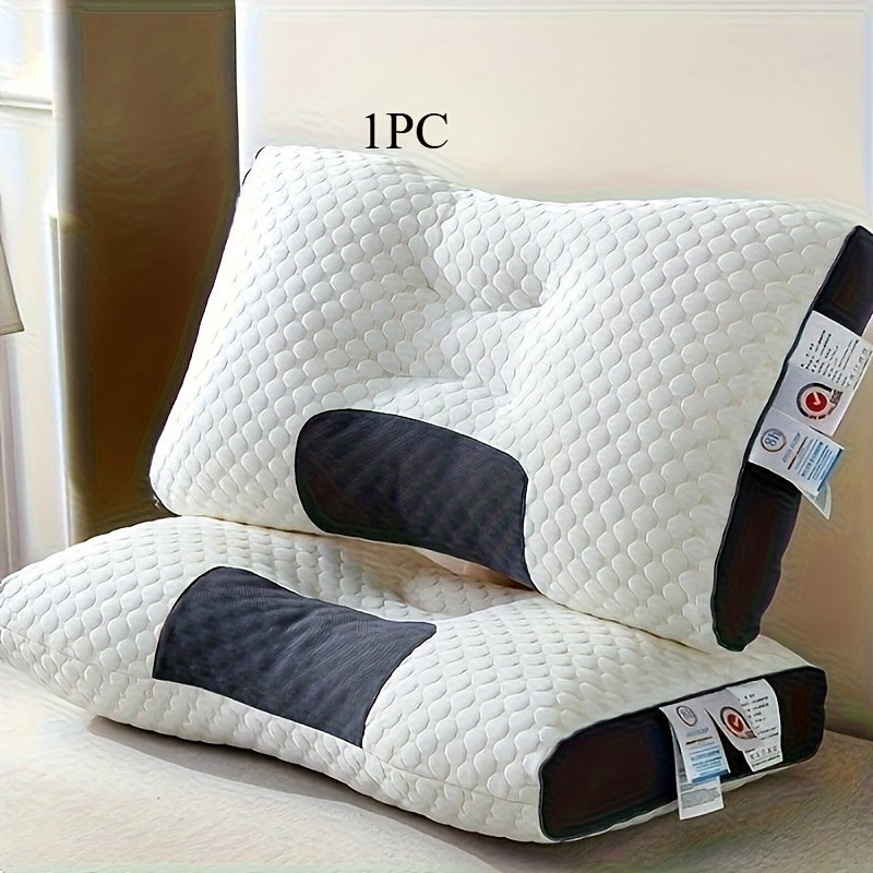 2pcs Ergonomic Adjustable Neck Pillows - Soft Cover, Modern Zippered Design, High-Quality Polyester Fiber Filling, Machine Washable for Sleeping Comfort, Ideal for Home & Bedroom Decor, Bedroom Comfort Accessories | Modern Pi