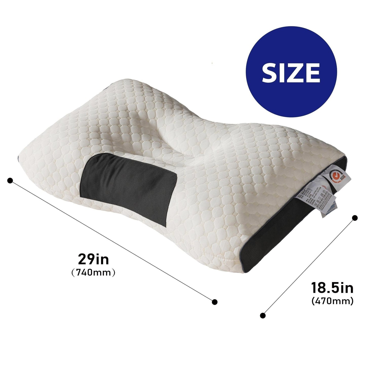 2pcs Ergonomic Adjustable Neck Pillows - Soft Cover, Modern Zippered Design, High-Quality Polyester Fiber Filling, Machine Washable for Sleeping Comfort, Ideal for Home & Bedroom Decor, Bedroom Comfort Accessories | Modern Pi