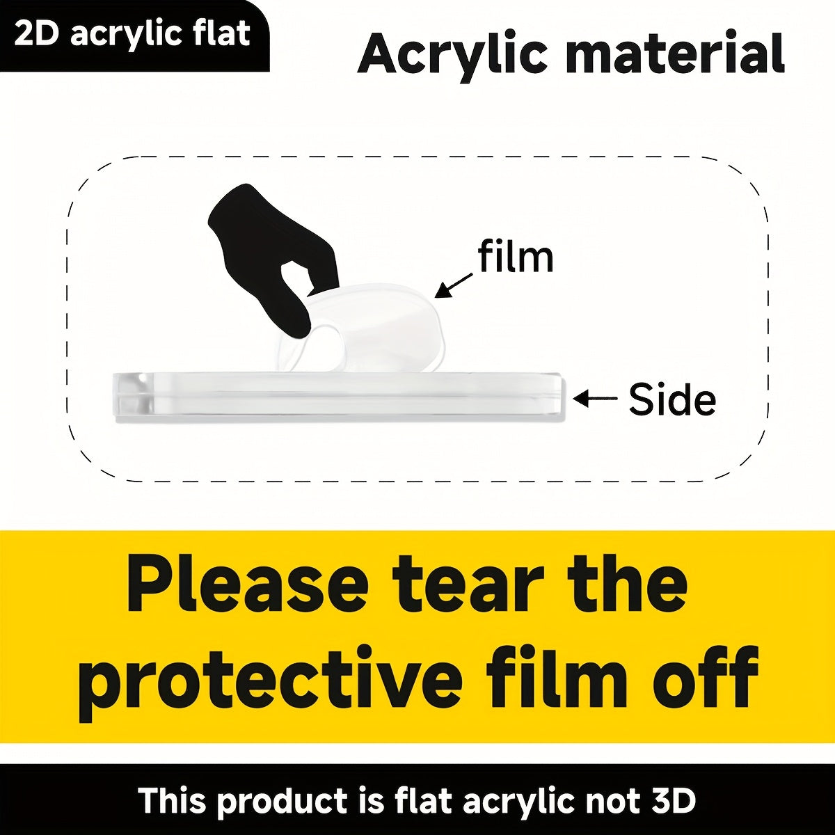 2D Flat, 2D Flat One Piece Creative Design "good boy" 2D Flat Pattern School Bag Backpack Satchel Wallet Pendant Keychain Key Chain Gift, Thickened Acrylic Material Double-sided Sandwich Printing Technology 2D Flat Non-3D