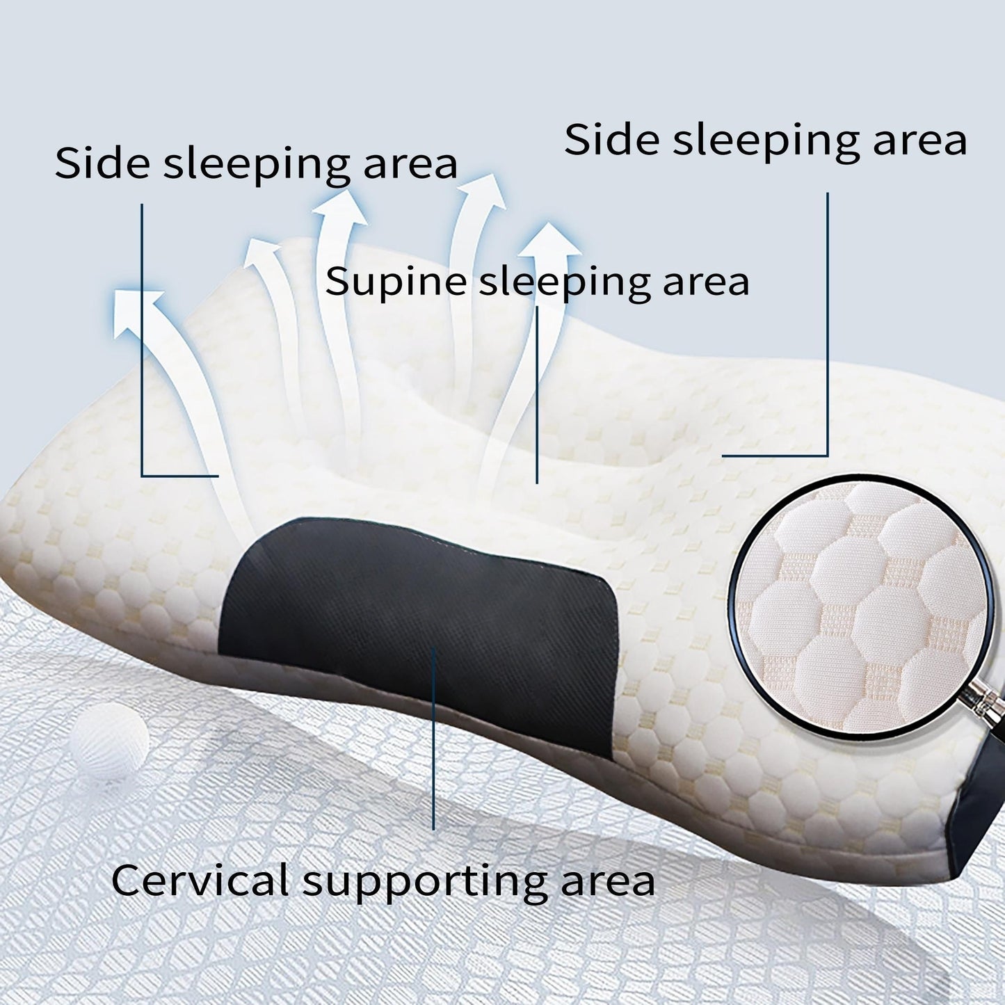 2pcs Ergonomic Adjustable Neck Pillows - Soft Cover, Modern Zippered Design, High-Quality Polyester Fiber Filling, Machine Washable for Sleeping Comfort, Ideal for Home & Bedroom Decor, Bedroom Comfort Accessories | Modern Pi