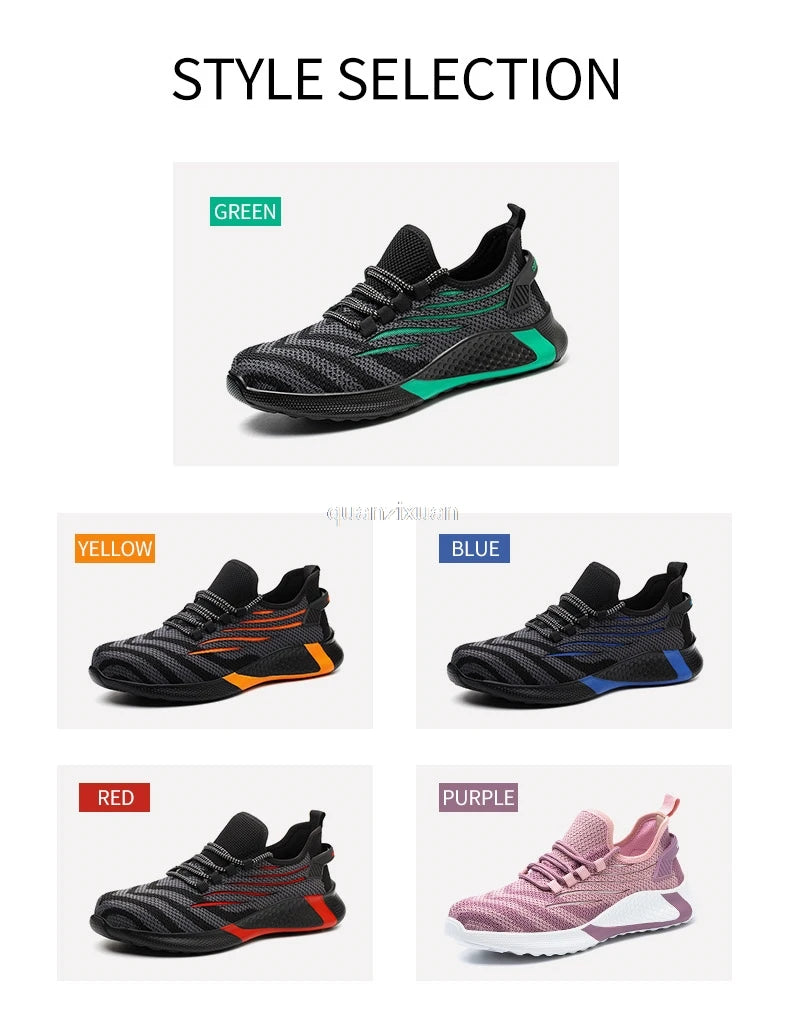 Men Work Safety Shoes Anti-puncture Working Sneakers Male Indestructible Work Shoes Men Boots Lightweight Men Shoes Safety Boots