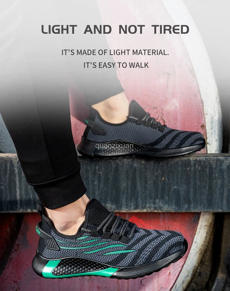 Men Work Safety Shoes Anti-puncture Working Sneakers Male Indestructible Work Shoes Men Boots Lightweight Men Shoes Safety Boots