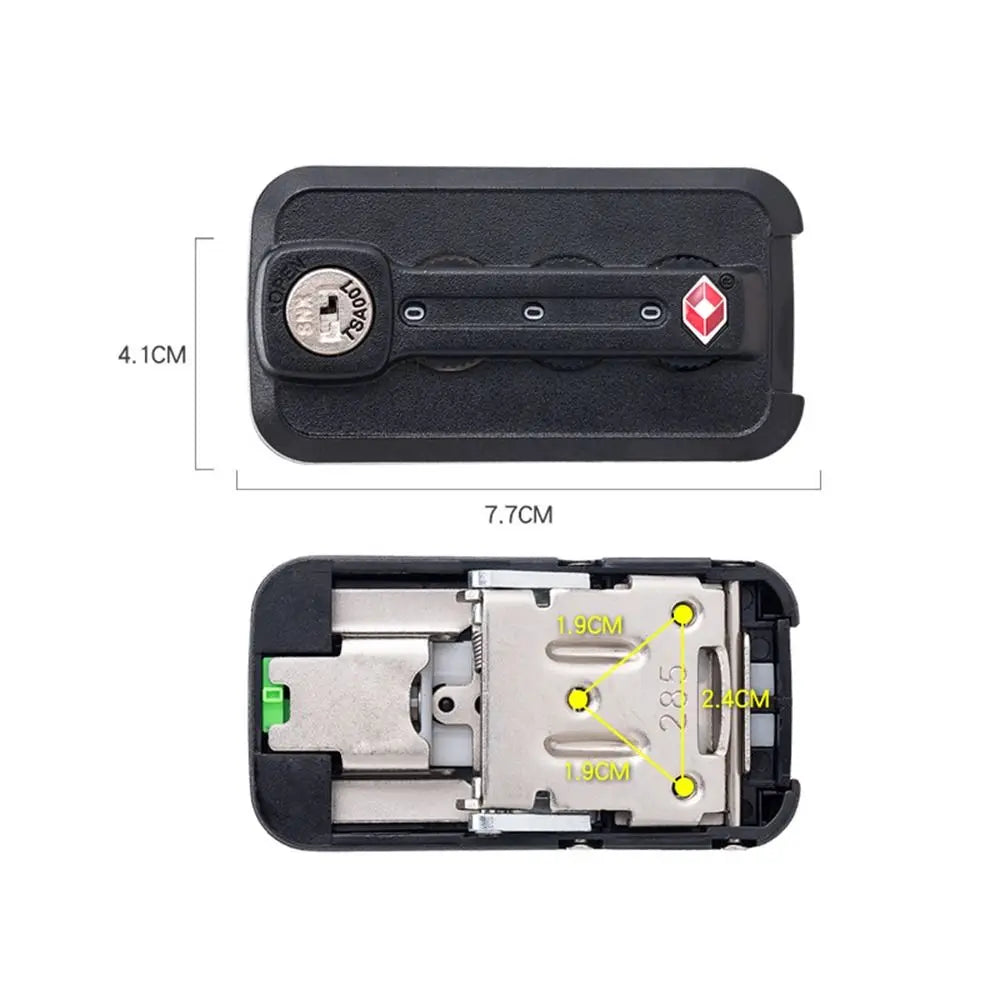 TSA 3 Digit Combination Lock Anti theft Lock Catch Customs Password Lock Security Tool Padlock Suitcase Luggage Coded Lock