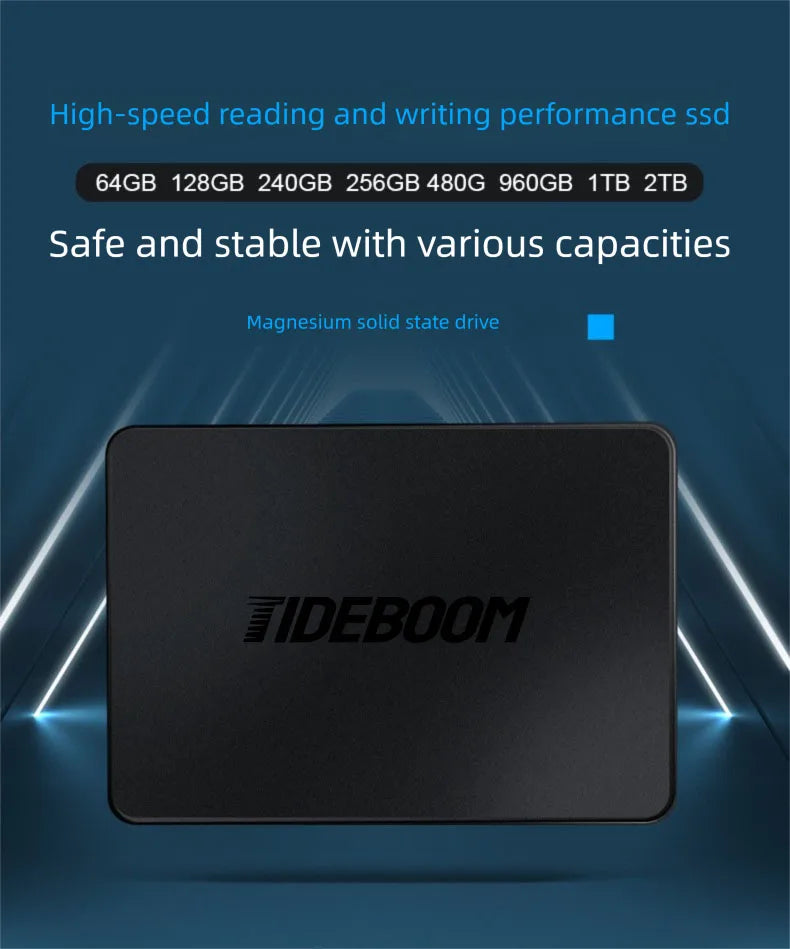Tideboom 2TB SSD 2.5inch SATA 3 SSD 128GB 240GB 256GB Hard Disk Internal Laptop HDD 480GB 512GB Solid State Drive for PC Desktop