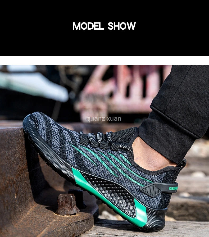 Men Work Safety Shoes Anti-puncture Working Sneakers Male Indestructible Work Shoes Men Boots Lightweight Men Shoes Safety Boots