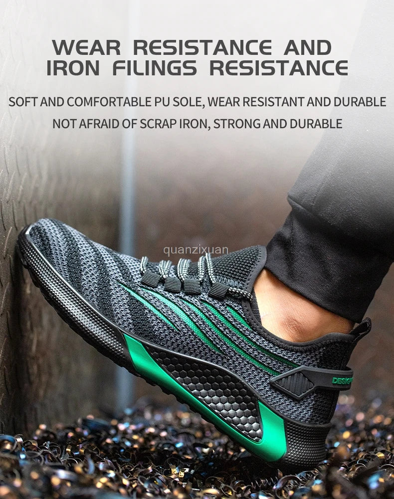 Men Work Safety Shoes Anti-puncture Working Sneakers Male Indestructible Work Shoes Men Boots Lightweight Men Shoes Safety Boots