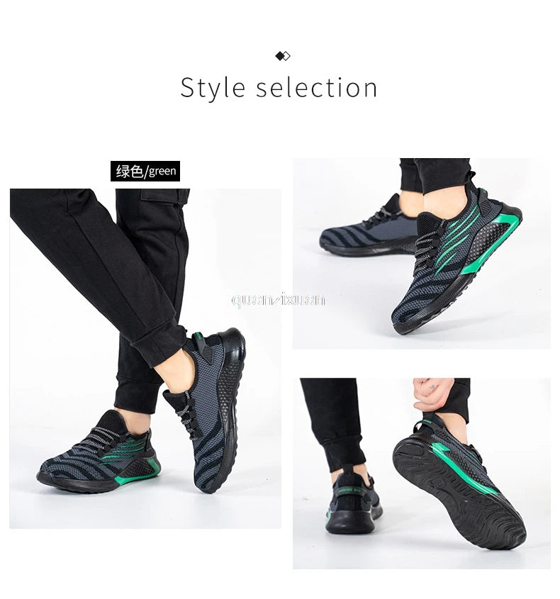 Men Work Safety Shoes Anti-puncture Working Sneakers Male Indestructible Work Shoes Men Boots Lightweight Men Shoes Safety Boots
