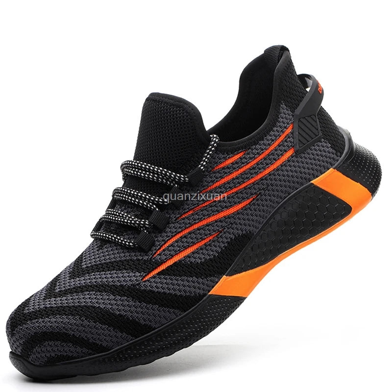 Men Work Safety Shoes Anti-puncture Working Sneakers Male Indestructible Work Shoes Men Boots Lightweight Men Shoes Safety Boots