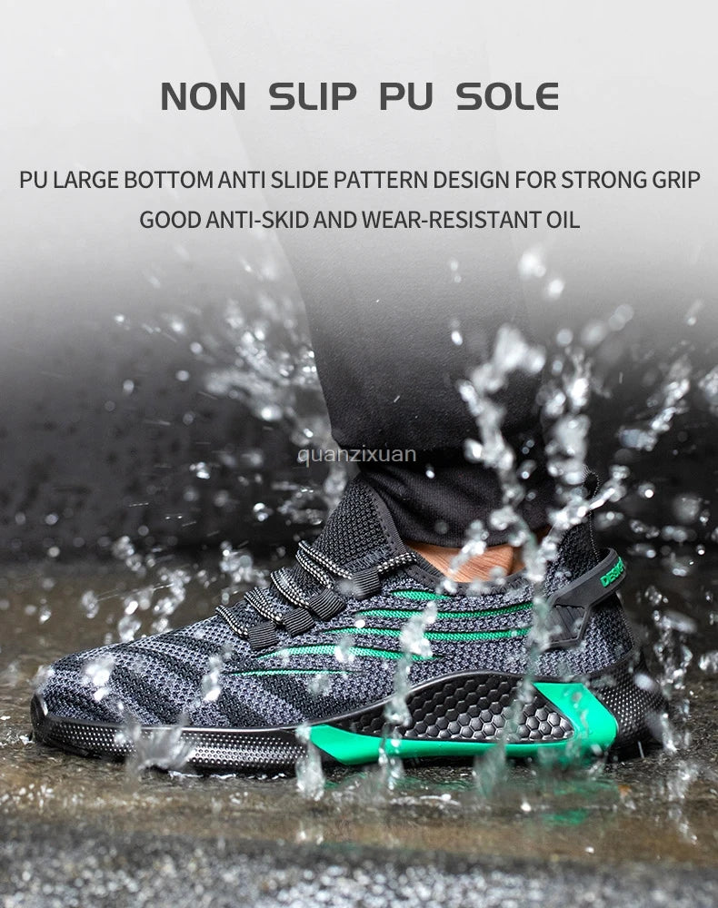 Men Work Safety Shoes Anti-puncture Working Sneakers Male Indestructible Work Shoes Men Boots Lightweight Men Shoes Safety Boots