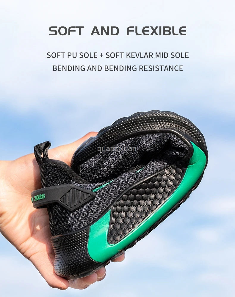 Men Work Safety Shoes Anti-puncture Working Sneakers Male Indestructible Work Shoes Men Boots Lightweight Men Shoes Safety Boots