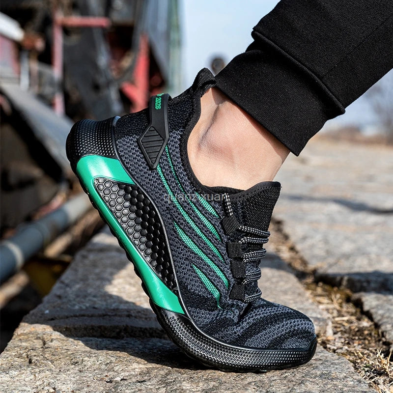 Men Work Safety Shoes Anti-puncture Working Sneakers Male Indestructible Work Shoes Men Boots Lightweight Men Shoes Safety Boots