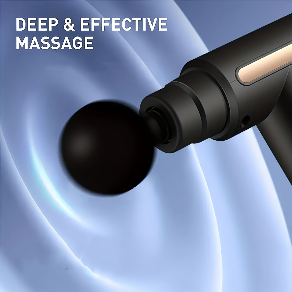 Compact High-Torque Massage Gun for Deep Tissue Relief - USB Rechargeable, Sleek Black & Golden Design with Ergonomic Grip, Powerful Motor for Back & Neck Relaxation, Rechargeable Massager