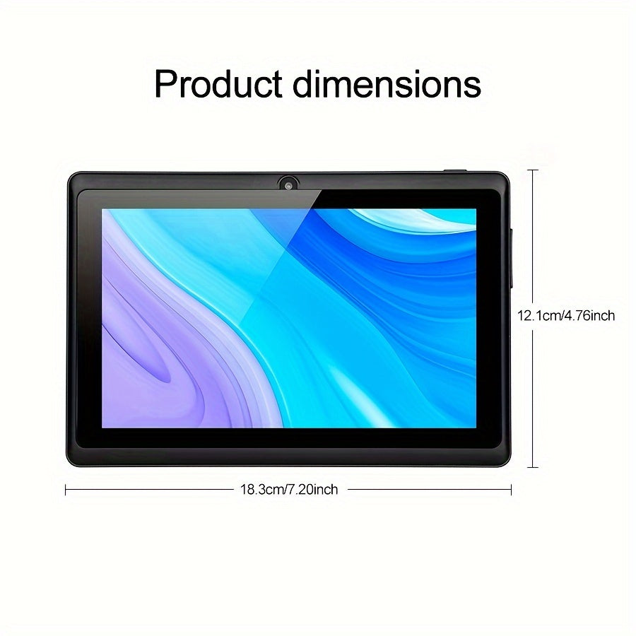 ATMPC 7" Android 11 Tablet with Quad Core Processor, 2GB RAM 32GB ROM, HD IPS Display, Dual Camera, WiFi, USB OTG & Built-in Case - Purple, Media Consumption, Productivity Device, Modern Tablet, Sleek Design, Durable Build, C