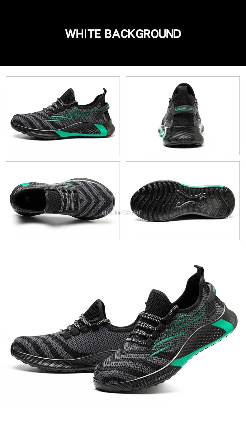 Men Work Safety Shoes Anti-puncture Working Sneakers Male Indestructible Work Shoes Men Boots Lightweight Men Shoes Safety Boots