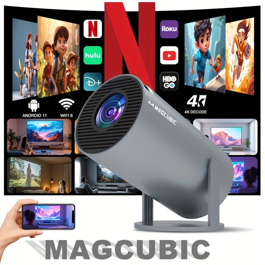 Magcubic Projector HY300 Pro Android 11.0 EU Plug Allwinner H713 Native 1280*720P wireless5.0 Support 4K Auto Correction Mini Projector